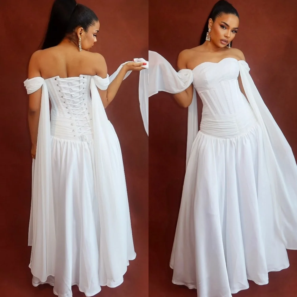 Customized Formal White Chiffon Evening Dresses Classic Sweetheart Homecoming Dresses Sweep Train Special Occasion Gowns
Customized Formal White Chiffon Evening Dresses Classic Sweetheart Homecoming Dresses Sweep Train Special Occasion Gowns