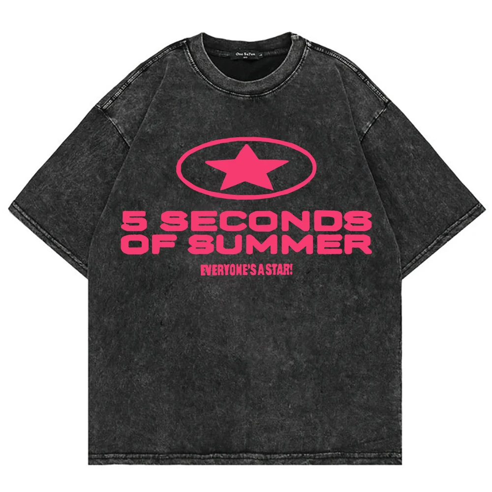 Футболка унисекс оверсайз из 100% хлопка с винтажной обработкой и эффектом кислотной стирки, коллекция 5 Seconds of Summer Everyone's A Star World Tour 2026
Футболка унисекс оверсайз из 100% хлопка с винтажной обработкой и эффектом кислотной стирки, коллекция 5 Seconds of Summer Everyone's A Star World Tour 2026