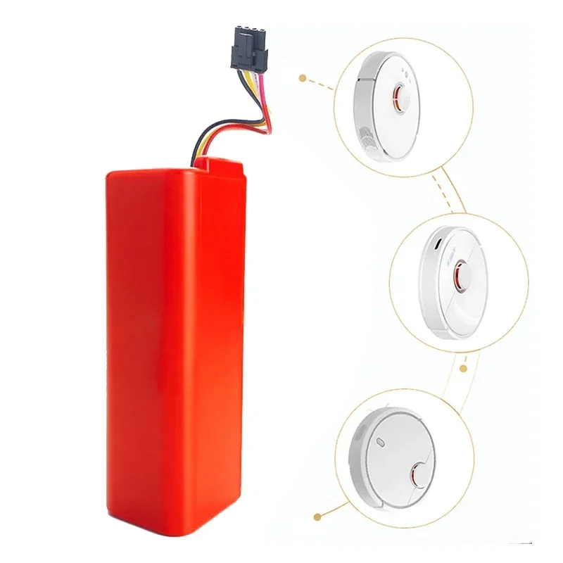 14.4V 5200mAh Battery Robotic Vacuum Cleaner Replacement Battery for Xiaomi Robot Roborock S50 S51 S55 Spare Parts
14.4V 5200mAh Battery Robotic Vacuum Cleaner Replacement Battery for Xiaomi Robot Roborock S50 S51 S55 Spare Parts