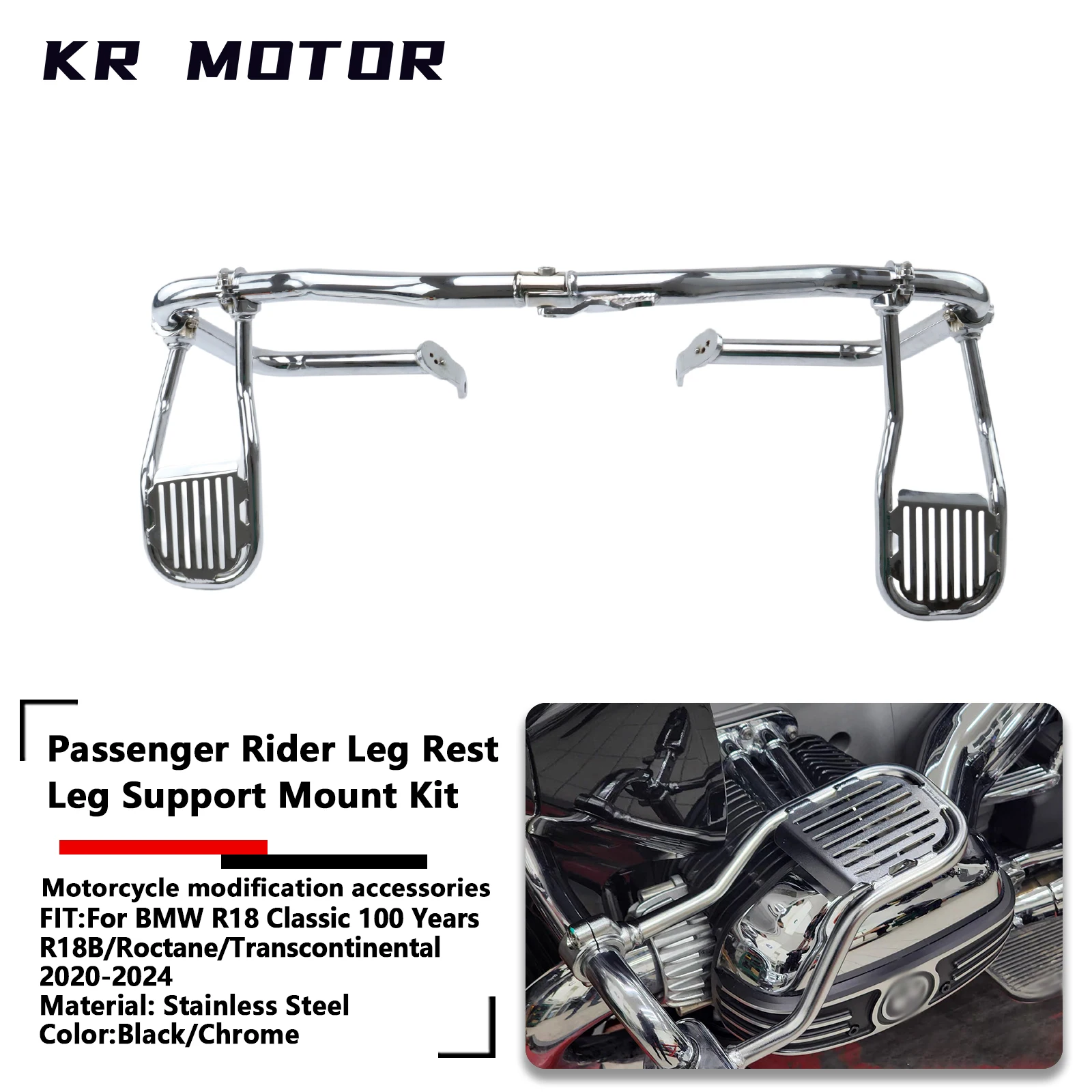 Motorcycle Rider Leg Rest Fit For BMW R 18 Classic 100 Years R18B R18 B/Roctane/Transcontinental 2020-2024 Leg Support Mount Kit
Motorcycle Rider Leg Rest Fit For BMW R 18 Classic 100 Years R18B R18 B/Roctane/Transcontinental 2020-2024 Leg Support Mount Kit
