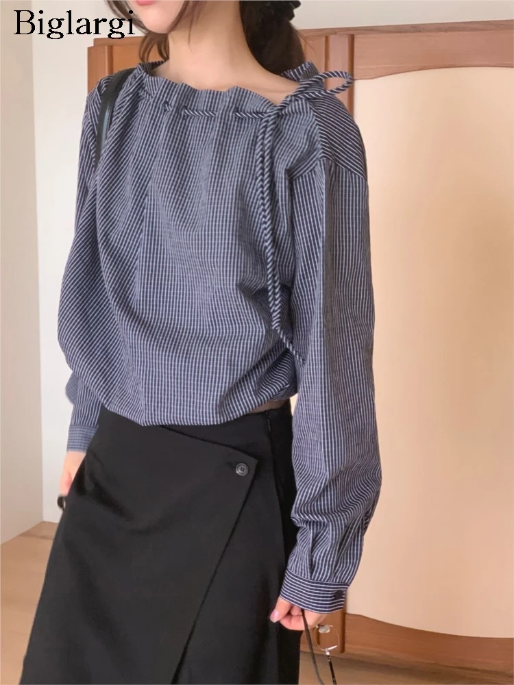 Spring Elegant Slash Neck Blouse Shirt Women Striped Print Casual Shirts Ladies Tops Korean Style Long Sleeve Woman Blouses
Spring Elegant Slash Neck Blouse Shirt Women Striped Print Casual Shirts Ladies Tops Korean Style Long Sleeve Woman Blouses