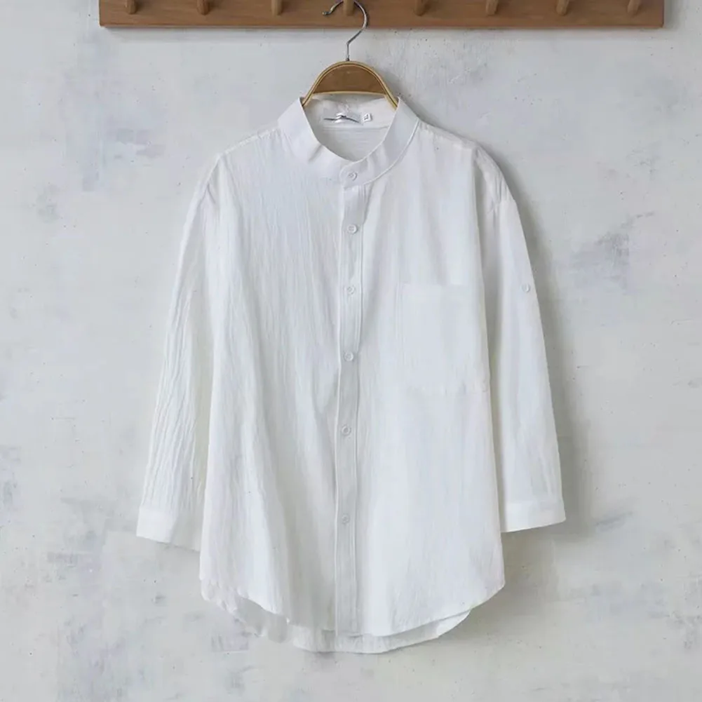 40-44 Men's Shirt Comfortable Leisure Shirts For Summer Summer Middle-sleeved Shirt No Elasticity Solid Pattern Button Closure
40-44 Men's Shirt Comfortable Leisure Shirts For Summer Summer Middle-sleeved Shirt No Elasticity Solid Pattern Button Closure