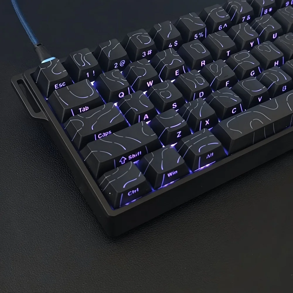 Contour Cracked Side Engraved Translucent Keycap Set Cherry PBT 97 Keys Personalized Keycaps for Mechanical Keyboards 61/75/87
Contour Cracked Side Engraved Translucent Keycap Set Cherry PBT 97 Keys Personalized Keycaps for Mechanical Keyboards 61/75/87