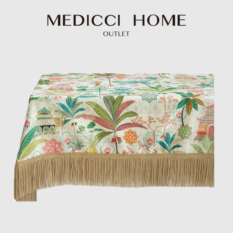 Medicci Home Wanderland Jungle Inspired Tablecloth Vibrant Color Tiger Plants Pagoda Decorative Table Cover For Kitchen Garden
Medicci Home Wanderland Jungle Inspired Tablecloth Vibrant Color Tiger Plants Pagoda Decorative Table Cover For Kitchen Garden