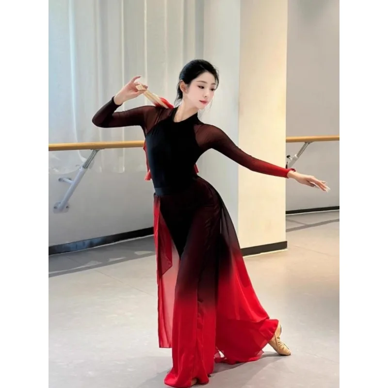 Classical Dancewear Set Summer Long Sleeve Mesh China Style Performance Costume Sexy Cami Wide Leg Pants Modern Dancewear Suit
Classical Dancewear Set Summer Long Sleeve Mesh China Style Performance Costume Sexy Cami Wide Leg Pants Modern Dancewear Suit