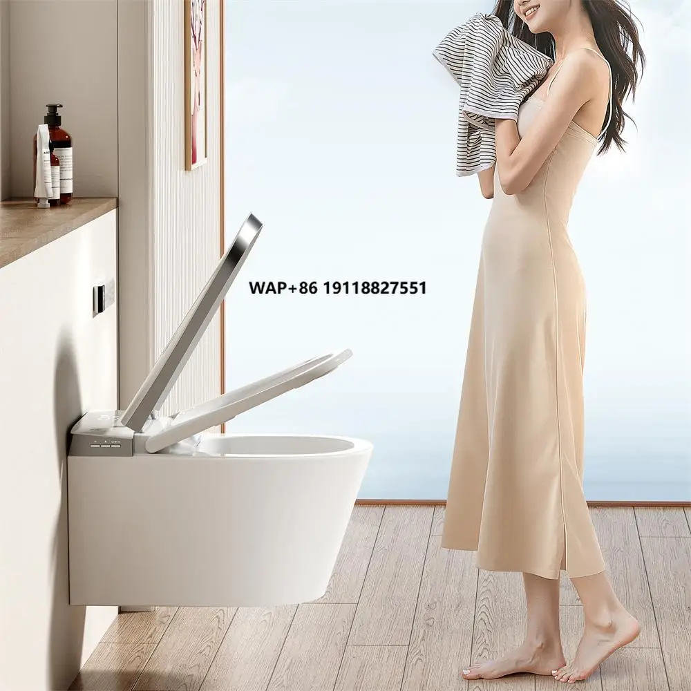 Automatic Cover Bathroom Smart Toilet Bowl Bidet Inodoro Toilette Inteligente Electric Wall Mount Hung Intelligent Toilet
Automatic Cover Bathroom Smart Toilet Bowl Bidet Inodoro Toilette Inteligente Electric Wall Mount Hung Intelligent Toilet