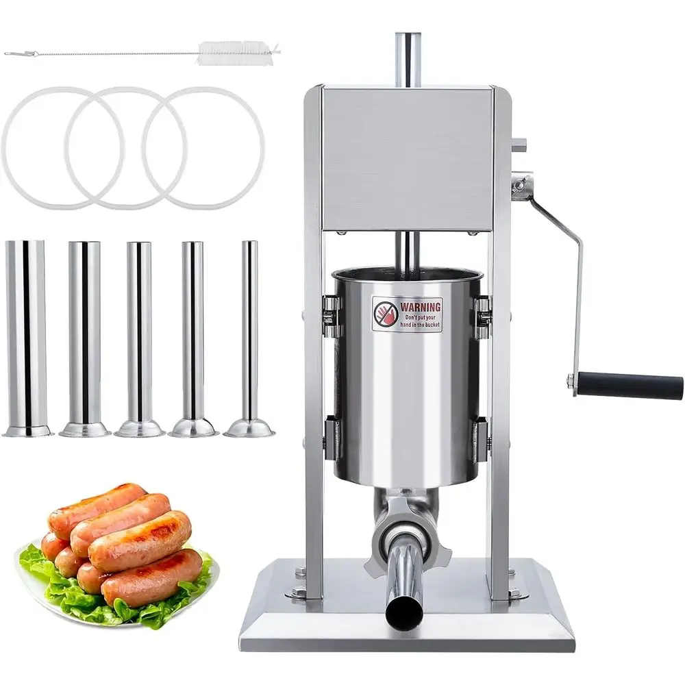 Heavy-Duty Stainless Steel Dual-Speed Sausage Maker with 4 Filling Tubes for Commercial and Home Use
Heavy-Duty Stainless Steel Dual-Speed Sausage Maker with 4 Filling Tubes for Commercial and Home Use