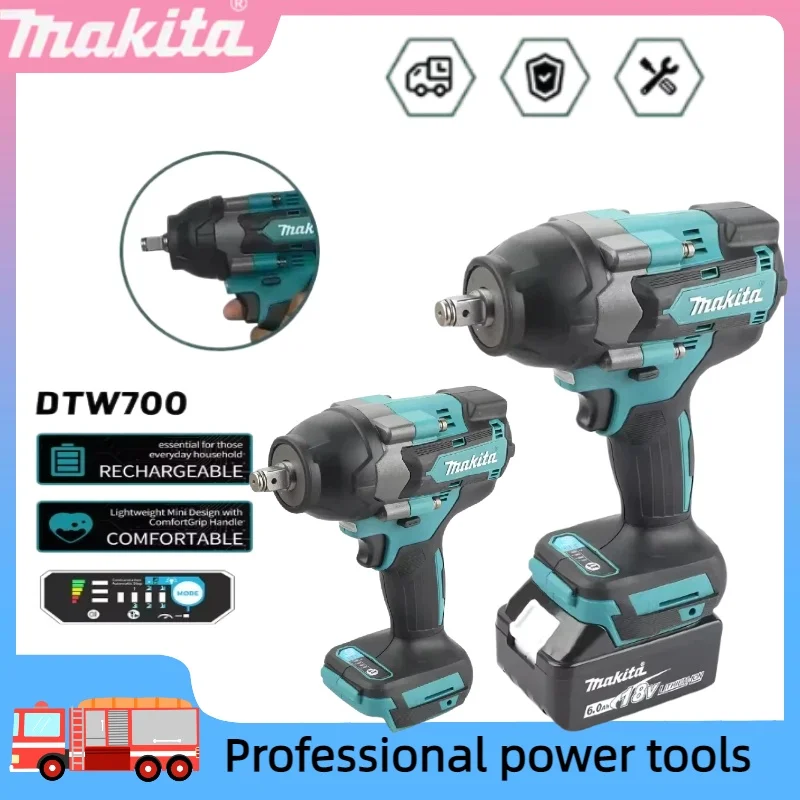 Makita DTW700 Cordless Impact Wrench 18V Brushless Motor 700 Nm Variable Speed Electric Wrench High Effieiency Durable Auto Stop
Makita DTW700 Cordless Impact Wrench 18V Brushless Motor 700 Nm Variable Speed Electric Wrench High Effieiency Durable Auto Stop