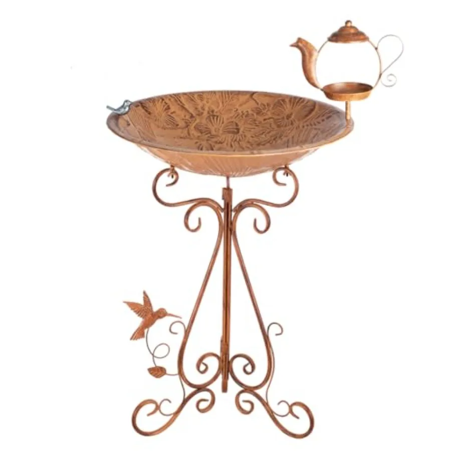Large Metal Bird Bath for Outside Garden Standing Birdbath with Feeder for Outdoors Yard Patio Lawn Decoration
Large Metal Bird Bath for Outside Garden Standing Birdbath with Feeder for Outdoors Yard Patio Lawn Decoration