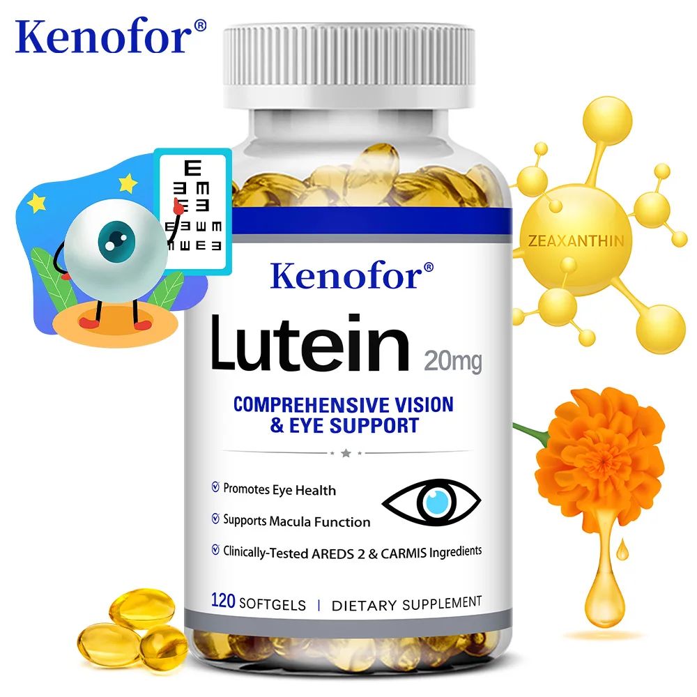 Kenofor Lutein Supplement - with Vitamin E and Zeaxanthin - Supports Eye Health and Promotes Healthy Vision - 120 Capsules
Kenofor Lutein Supplement - with Vitamin E and Zeaxanthin - Supports Eye Health and Promotes Healthy Vision - 120 Capsules