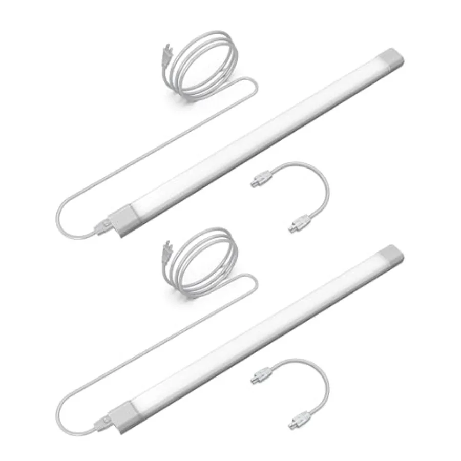 4" Pack Plug-in LED Under Cabinet Lights, .5W 000LM 3000K, Dimmable Kitchen Lighting, Easy Install with 5Feet Power Cord and"Li
4" Pack Plug-in LED Under Cabinet Lights, .5W 000LM 3000K, Dimmable Kitchen Lighting, Easy Install with 5Feet Power Cord and"Li