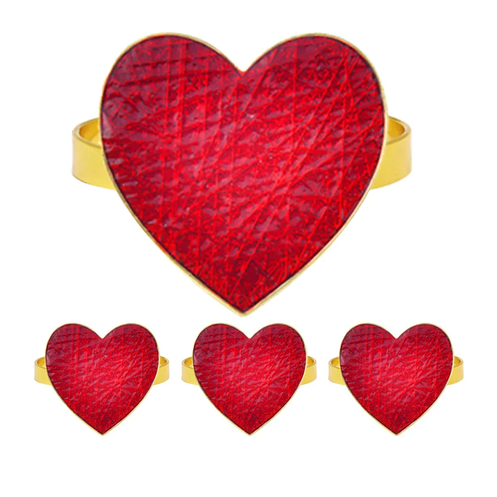4Pcs Red Heart Napkin Rings Metal Romantic Valentines Day Table Decor Love Themed Holiday Dinner Accessories
4Pcs Red Heart Napkin Rings Metal Romantic Valentines Day Table Decor Love Themed Holiday Dinner Accessories