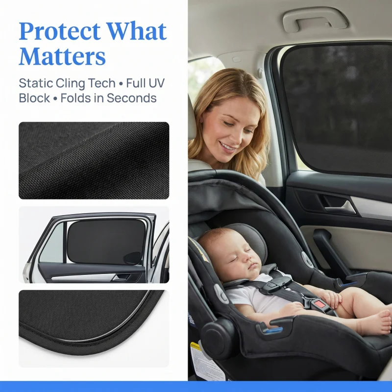Car sunshade curtain, magnetic sun-blocking and heat-insulating fabric cover for car windows, side sunshade panel, light-blockin
Car sunshade curtain, magnetic sun-blocking and heat-insulating fabric cover for car windows, side sunshade panel, light-blockin
