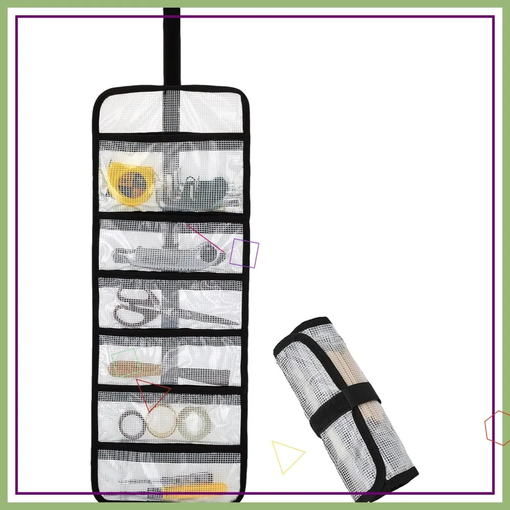 6 Pocket Roll Up Storage Bag, Transparent PVC Tool Organizer, Space Saving
6 Pocket Roll Up Storage Bag, Transparent PVC Tool Organizer, Space Saving