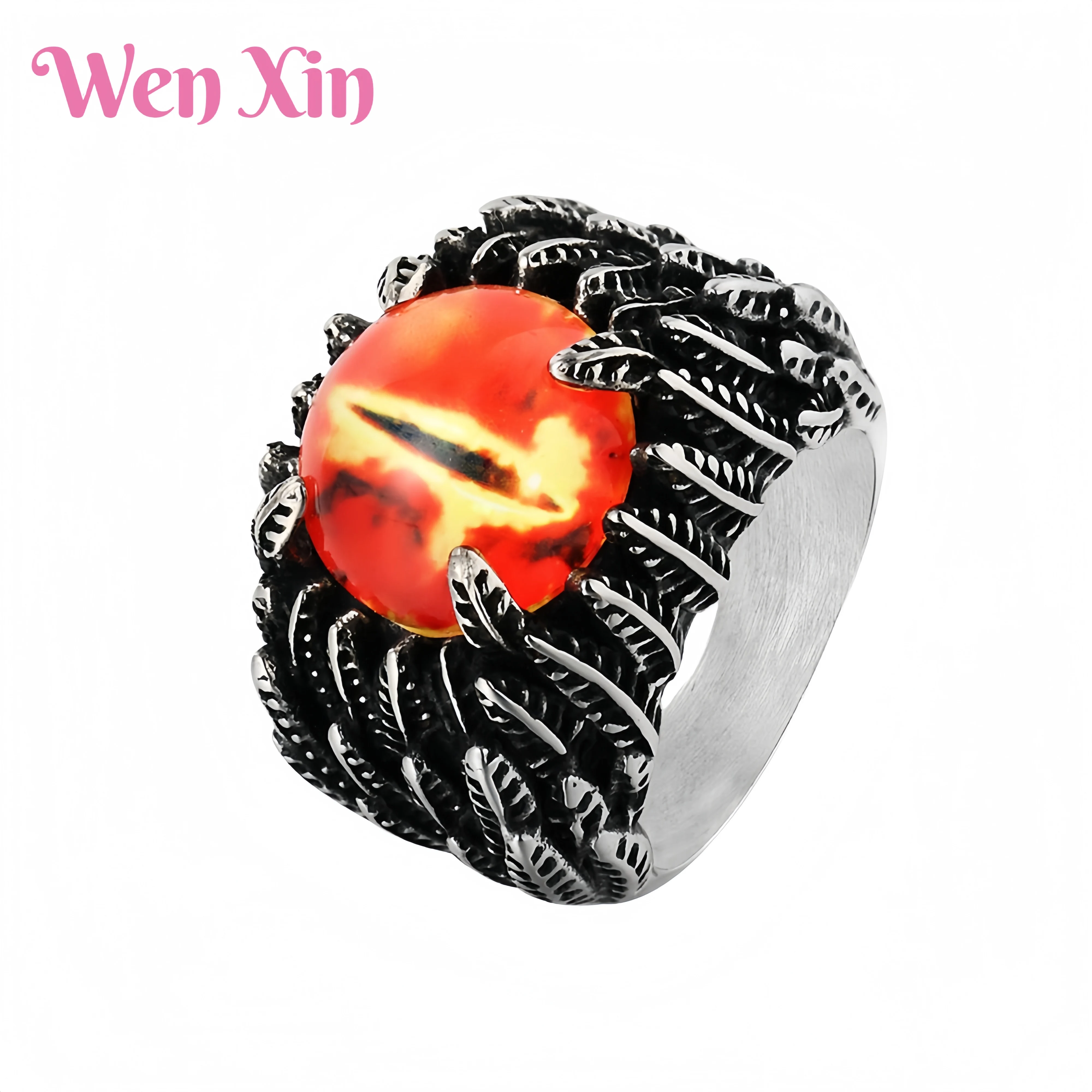 WENXIN Brand MUSHAN MCT Retro Devil Eye Men's Titanium Steel Ring Fashion Jewelry Accessories Women Fine Jewelry
WENXIN Brand MUSHAN MCT Retro Devil Eye Men's Titanium Steel Ring Fashion Jewelry Accessories Women Fine Jewelry