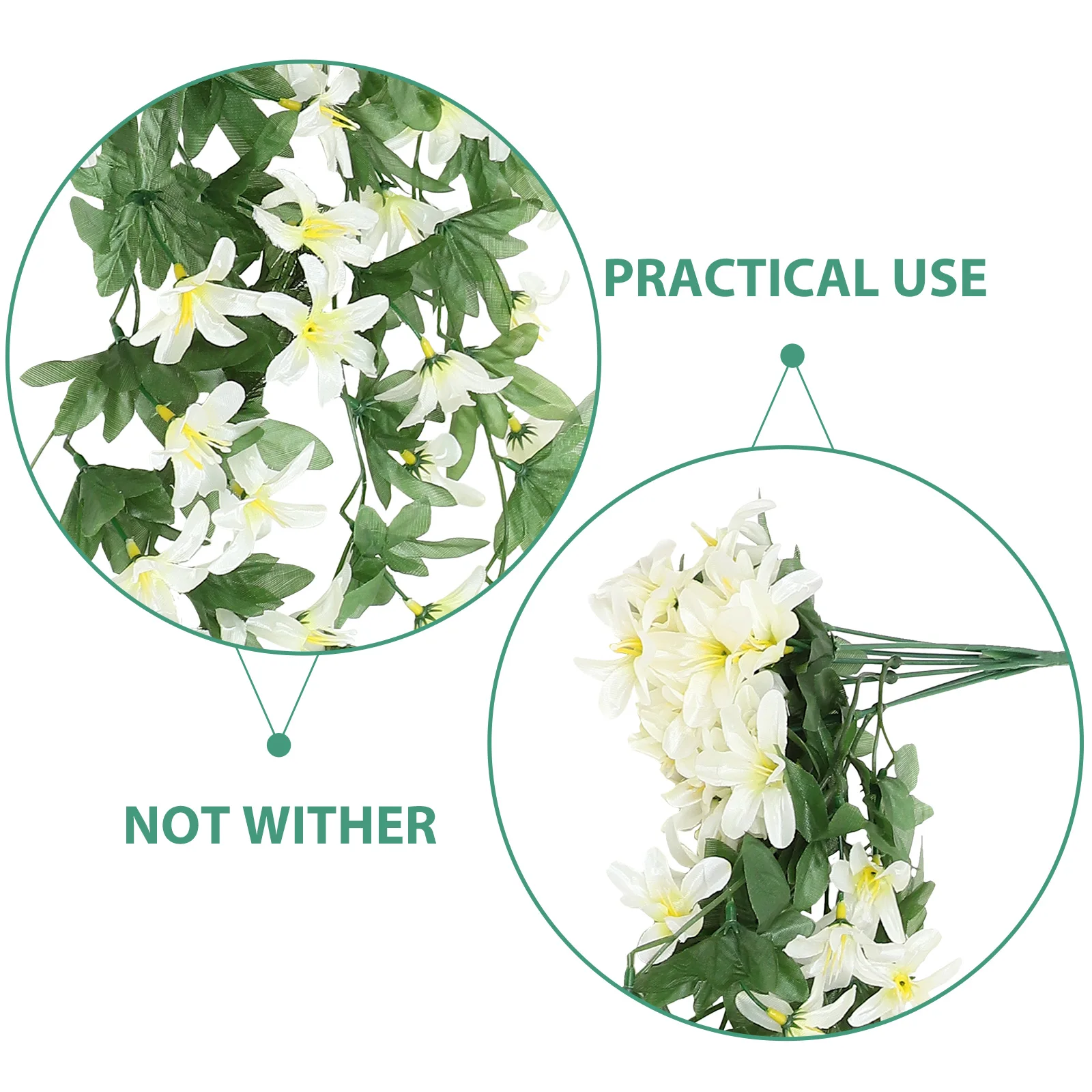 2 Pcs Realistic Simulated Lily Flower Vine Simulation Decoration Outdoor White Hanging Flowers
2 Pcs Realistic Simulated Lily Flower Vine Simulation Decoration Outdoor White Hanging Flowers