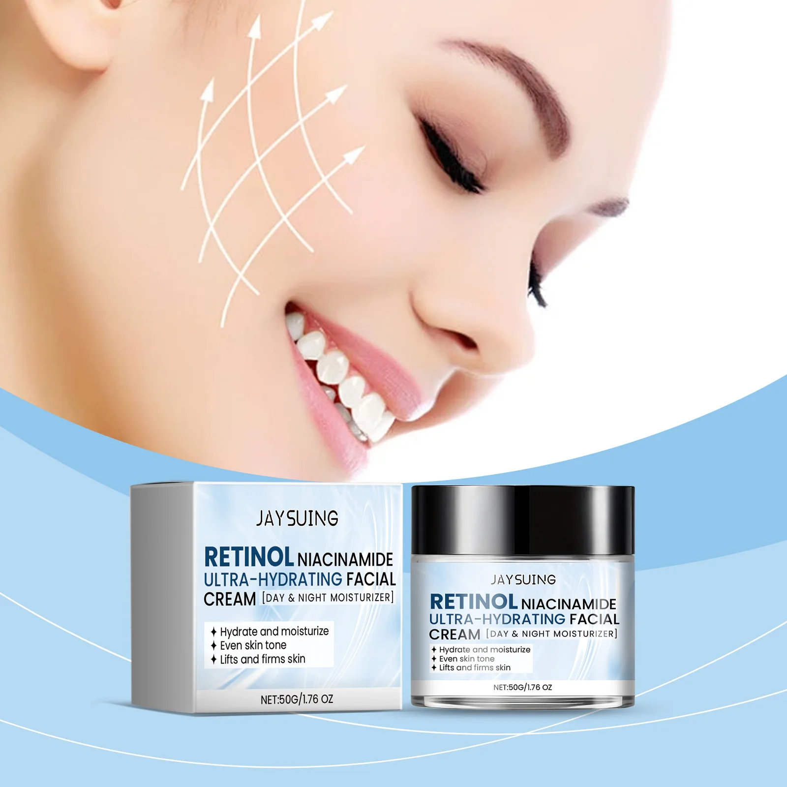 Nicotinamide Face Cream Improve Sagging Dry Skin Anti-Wrinkle Enhances Luster Reduce Dullness Dark Spots Hydrating Facial Cream
Nicotinamide Face Cream Improve Sagging Dry Skin Anti-Wrinkle Enhances Luster Reduce Dullness Dark Spots Hydrating Facial Cream