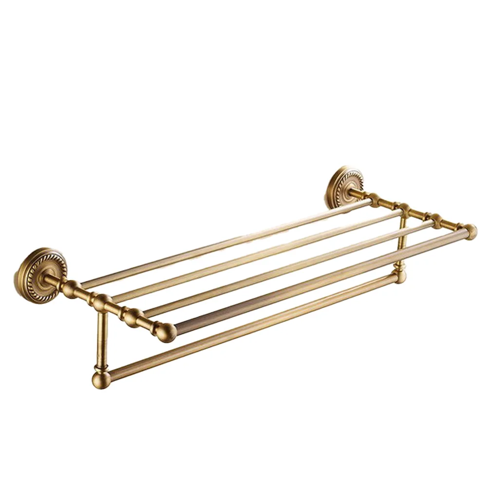 Retro Antique Brass Hotel Bathroom Hardware Wall Mounted Towel Rack Storage Shelf 2 Tier Rail Bar Holder Dba087
Retro Antique Brass Hotel Bathroom Hardware Wall Mounted Towel Rack Storage Shelf 2 Tier Rail Bar Holder Dba087