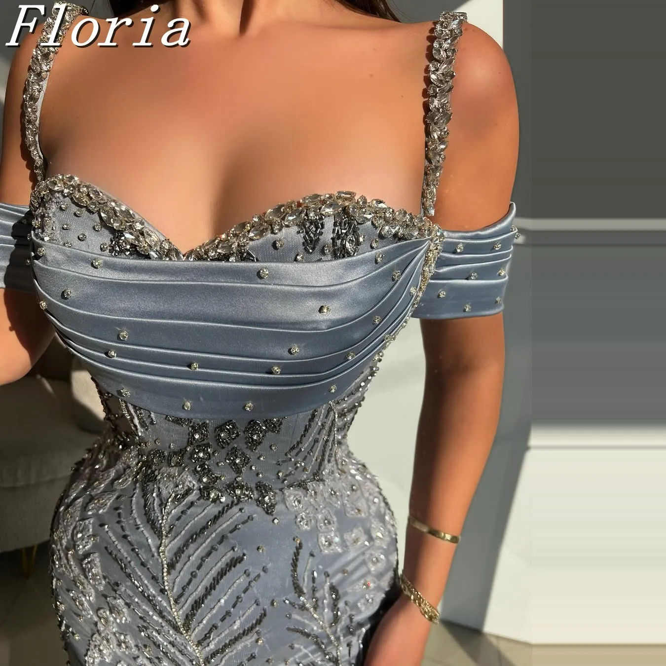 Dusty Blue Satin Evening Dresses Mermaid Special Crystals Prom Party Dresses Luxury 2025 Vestidos Para Mujer Designer Coutures
Dusty Blue Satin Evening Dresses Mermaid Special Crystals Prom Party Dresses Luxury 2025 Vestidos Para Mujer Designer Coutures