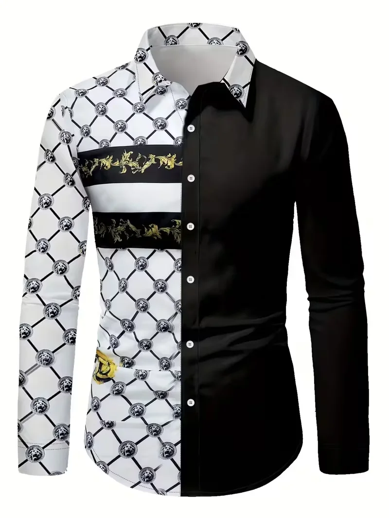Новая мужская рубашка с длинными рукавами, цветочным узором, лацканами с 3D-принтом и одеждой с длинными рукавами, модный уличный топ
Новая мужская рубашка с длинными рукавами, цветочным узором, лацканами с 3D-принтом и одеждой с длинными рукавами, модный уличный топ