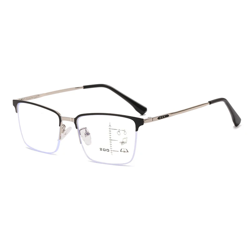 Fashion Men Semirim Titanium Alloy Anti Blue Ray Progressive Multifocals Reading Glasses Male Look Near Far Hyperopia Spectacles
Fashion Men Semirim Titanium Alloy Anti Blue Ray Progressive Multifocals Reading Glasses Male Look Near Far Hyperopia Spectacles