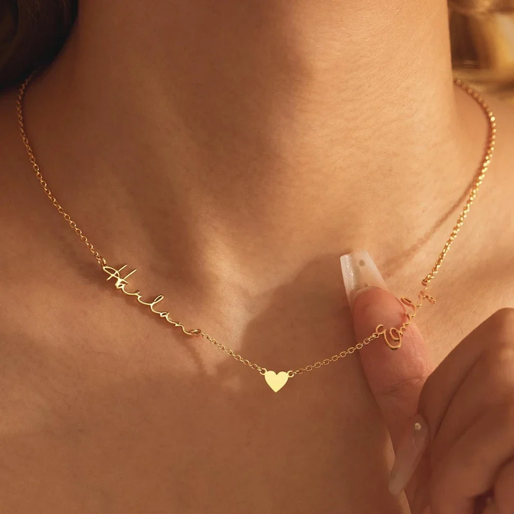 LOVE&NAME Customized Name Necklace Custom Two Names Lovers Pendant Stainless Steel Jewelry for Women Girl Personalized Gifts
LOVE&NAME Customized Name Necklace Custom Two Names Lovers Pendant Stainless Steel Jewelry for Women Girl Personalized Gifts