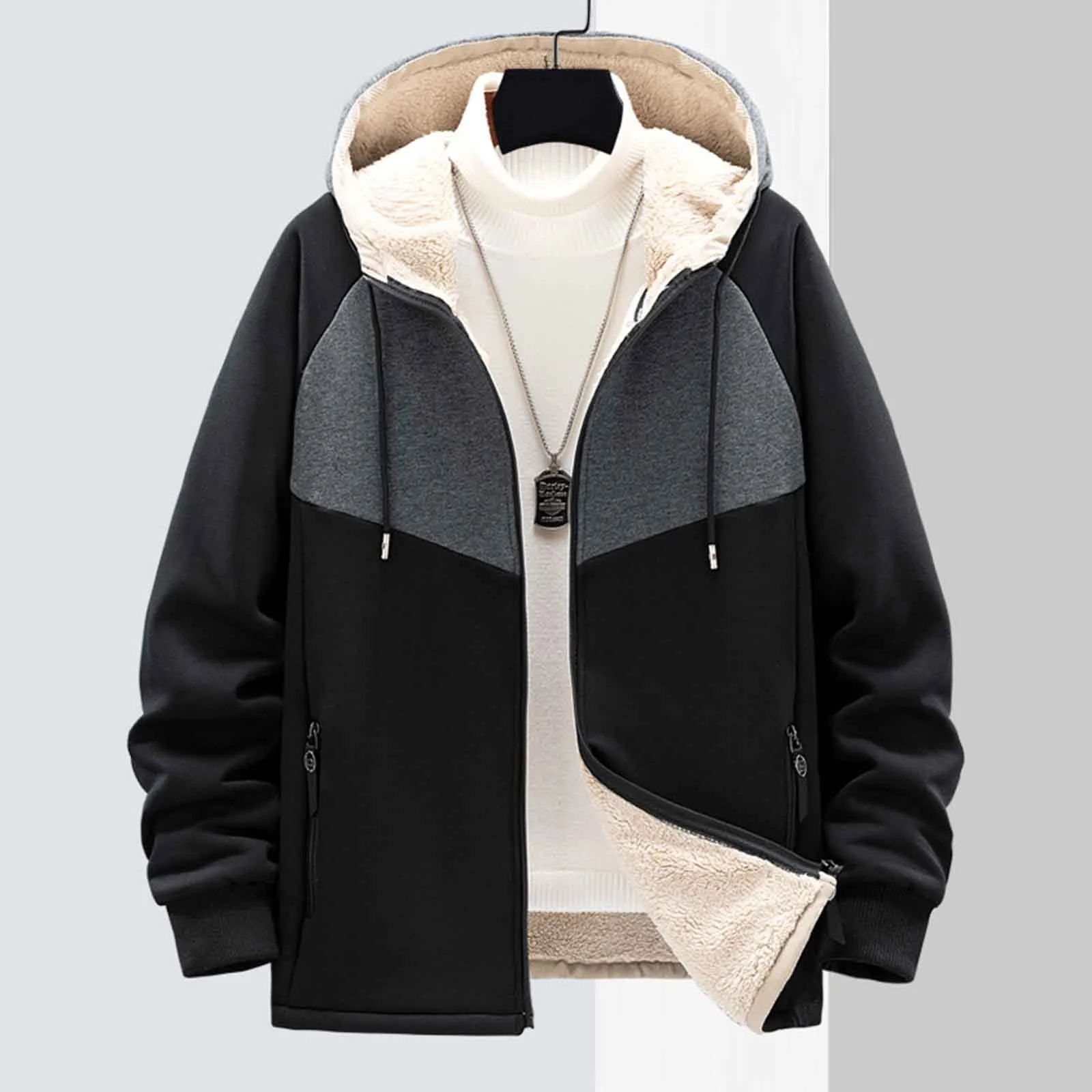 Warm Fleece Men's Patchwork Hoodies Sweatshirt Mens Streetwear Winter Cashmere Thicken Hoodie Men Casual Sweatshirts Clothing
Warm Fleece Men's Patchwork Hoodies Sweatshirt Mens Streetwear Winter Cashmere Thicken Hoodie Men Casual Sweatshirts Clothing