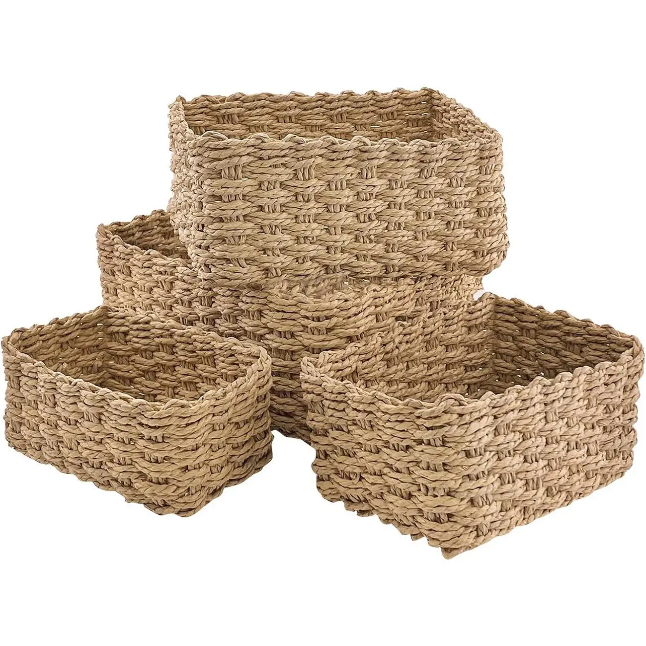 Set of 4 Woven Storage Baskets, Ideal for Shelves, Cabinets, Drawers, Kitchen Home Organization, Bathroom Bedroom Living Room
Set of 4 Woven Storage Baskets, Ideal for Shelves, Cabinets, Drawers, Kitchen Home Organization, Bathroom Bedroom Living Room
