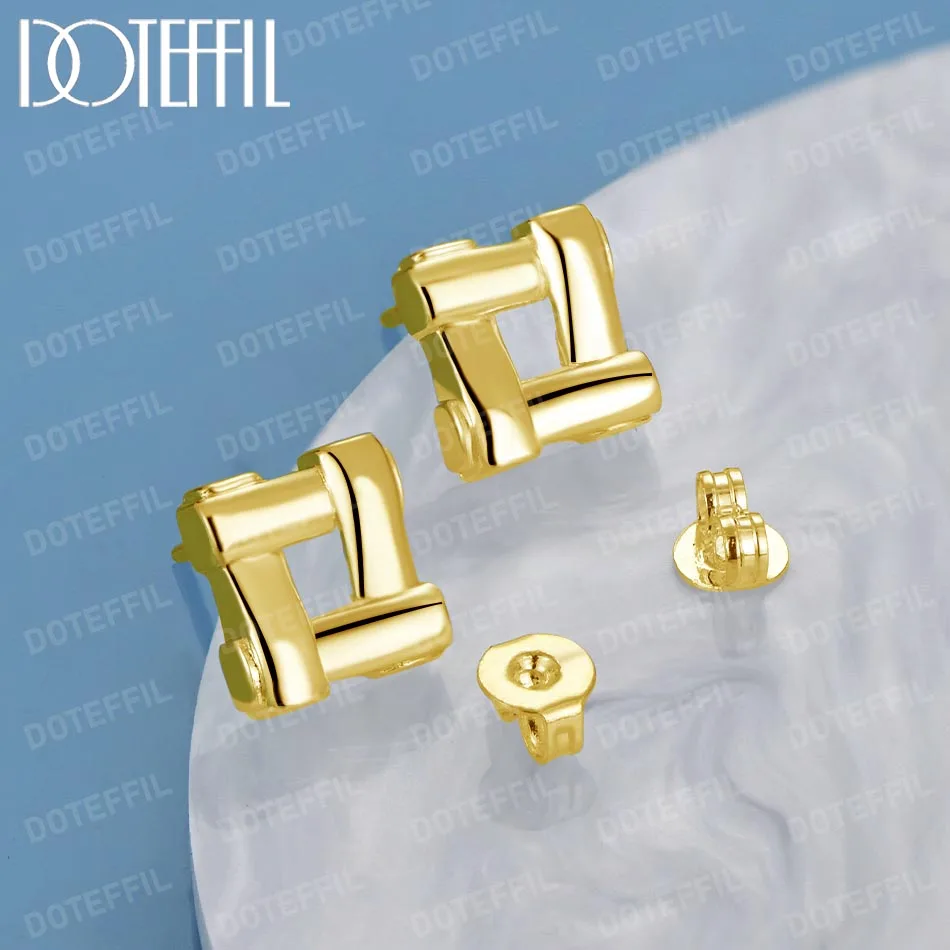 DOTEFFIL 18K Gold Square Stud Earrings For Woman Wedding Engagement Fashion Party Charm Jewelry
DOTEFFIL 18K Gold Square Stud Earrings For Woman Wedding Engagement Fashion Party Charm Jewelry