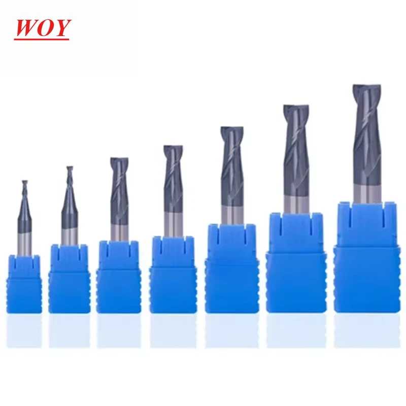 WOY HRC45 2 Flute end mill 1.5mm 1~12mm 1~20mm 6mm 8mm 12mm 50L 60L 75L 80L 100L CNC carbide metal router bit milling cutter
WOY HRC45 2 Flute end mill 1.5mm 1~12mm 1~20mm 6mm 8mm 12mm 50L 60L 75L 80L 100L CNC carbide metal router bit milling cutter