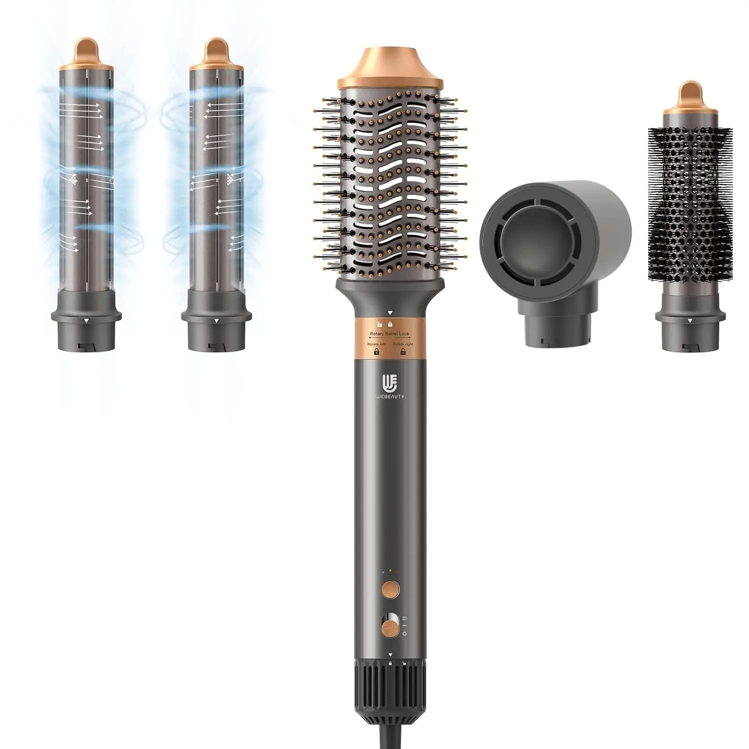 High-Speed Hair Dryer & Styler: 110K RPM, Auto Curlers, Ionic, 5-in-1 for Fast Drying, Frizz-Free Curls, Volume
High-Speed Hair Dryer & Styler: 110K RPM, Auto Curlers, Ionic, 5-in-1 for Fast Drying, Frizz-Free Curls, Volume
