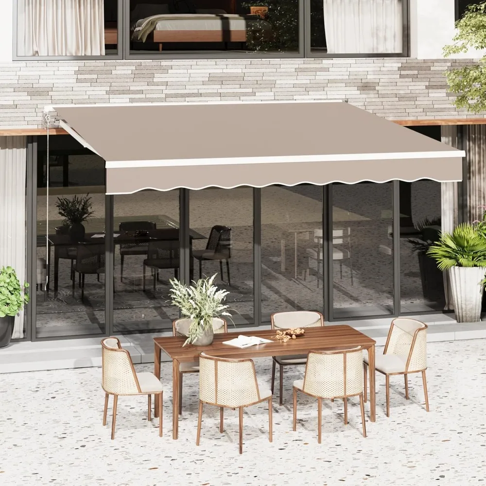 U-MAX Awnings for Patio, 13'x9.8' Retractable Awning Sun Shade Shelter, 280g/m² Premium Polyester with PU Coating Fabric Outdoor
U-MAX Awnings for Patio, 13'x9.8' Retractable Awning Sun Shade Shelter, 280g/m² Premium Polyester with PU Coating Fabric Outdoor