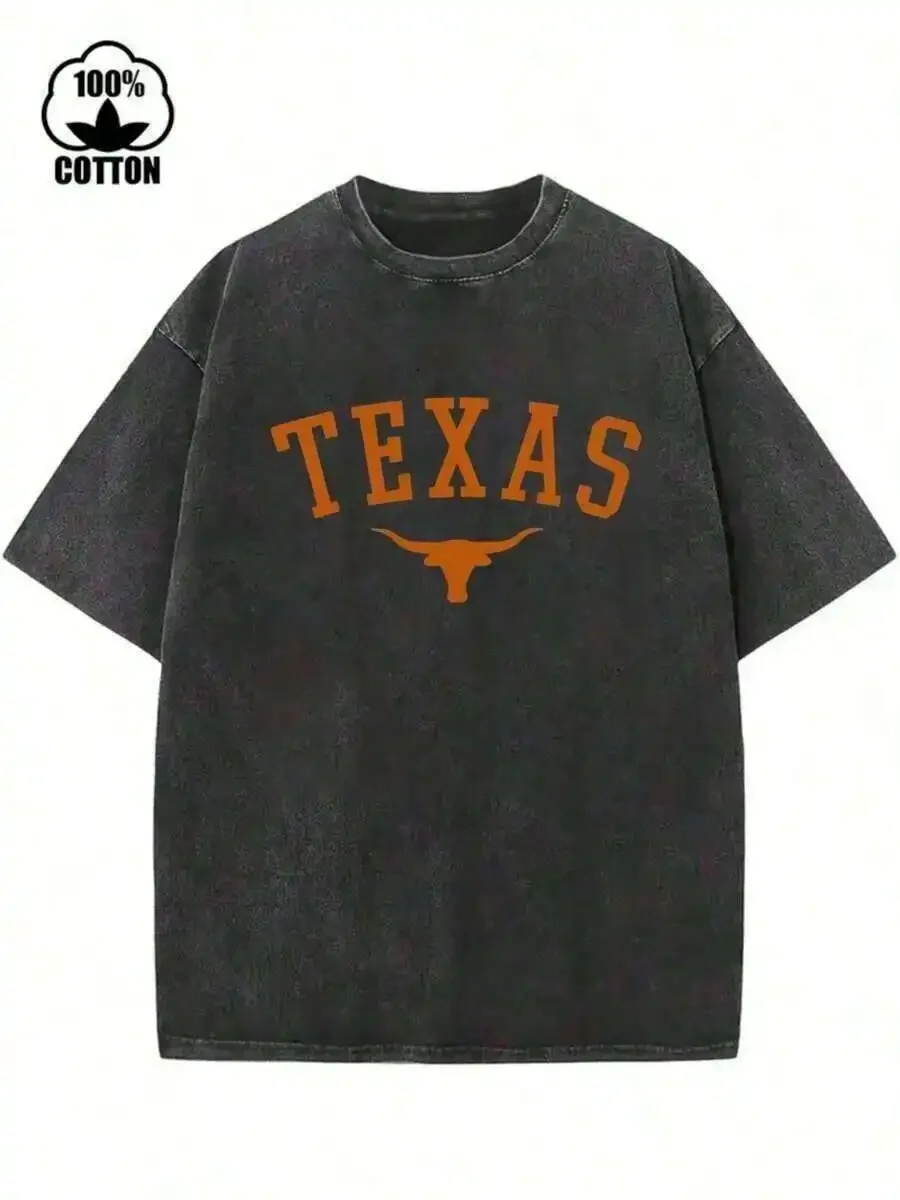 Vintage Washed Distressed Cotton Mens Round Neck Short Sleeve Casual Tee
Vintage Washed Distressed Cotton Mens Round Neck Short Sleeve Casual Tee
