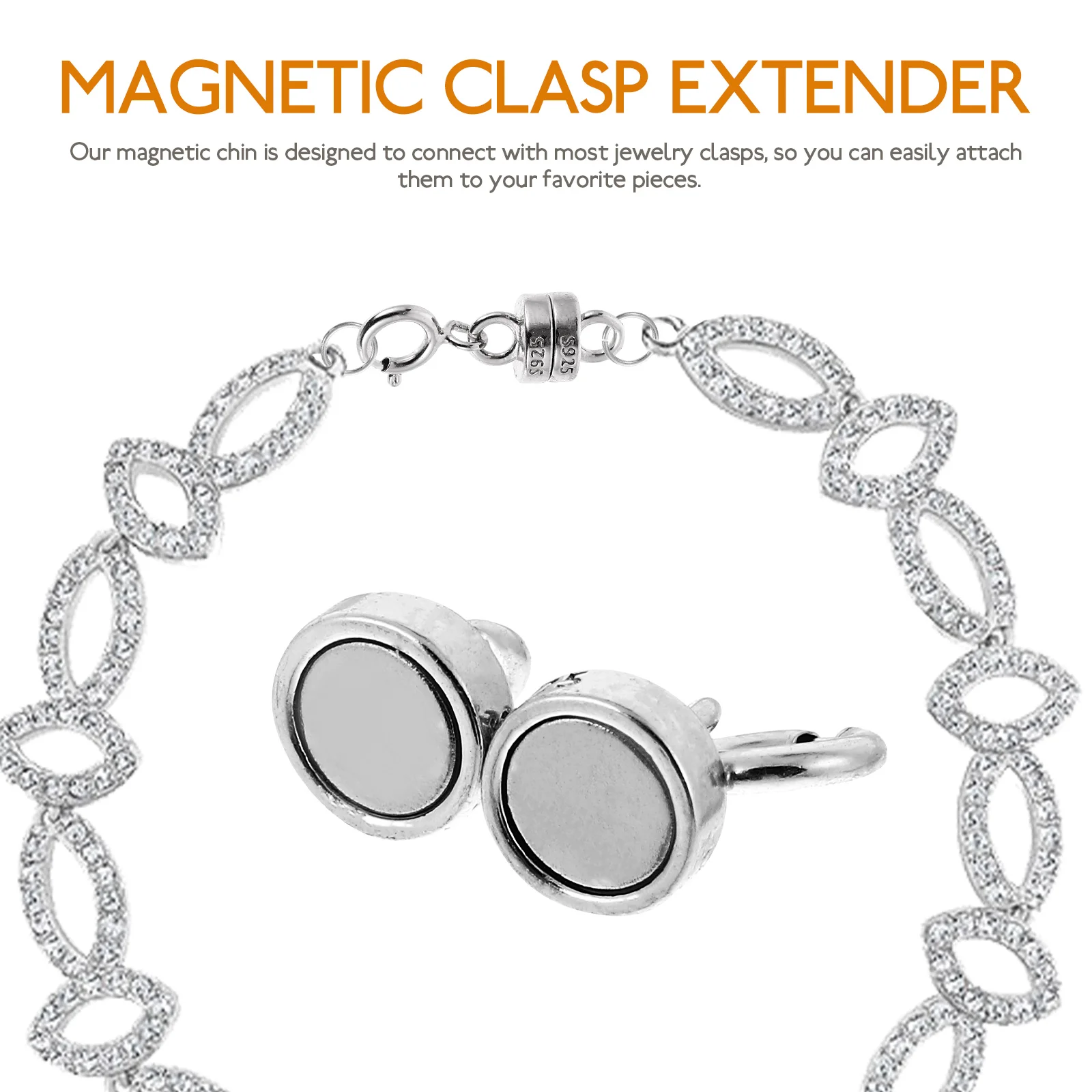 2 Pairs Magnetic Clasp Converter S925 Sterling Plated Necklace Extenders Secure Magnetic Jewelry Accessories
2 Pairs Magnetic Clasp Converter S925 Sterling Plated Necklace Extenders Secure Magnetic Jewelry Accessories