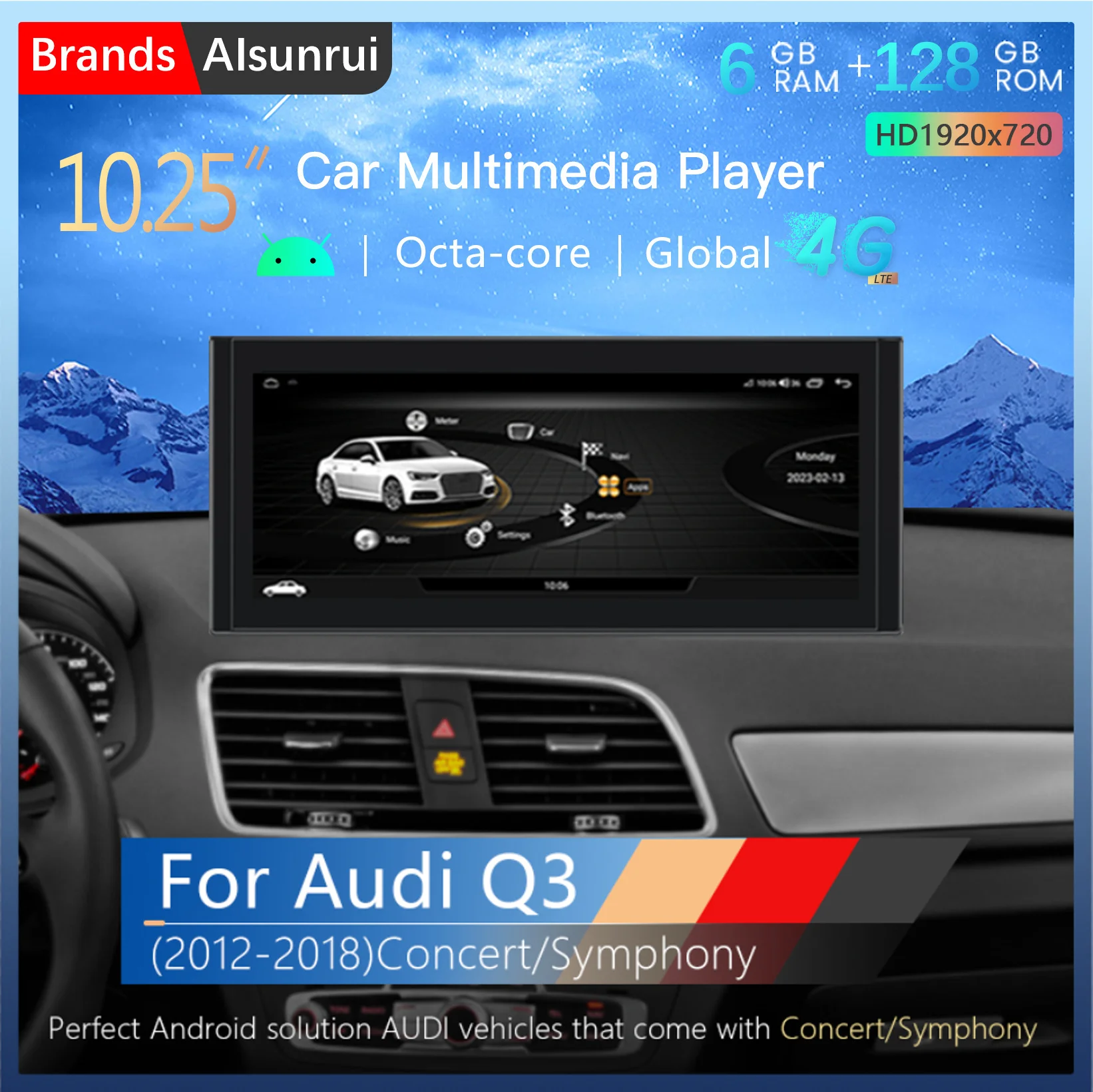 1920*720 Multimedia Touch Screen For Audi Q3 2013-2018 Wireless Carplay Android 14 AutoScreen Stereo GPS Navigation
1920*720 Multimedia Touch Screen For Audi Q3 2013-2018 Wireless Carplay Android 14 AutoScreen Stereo GPS Navigation