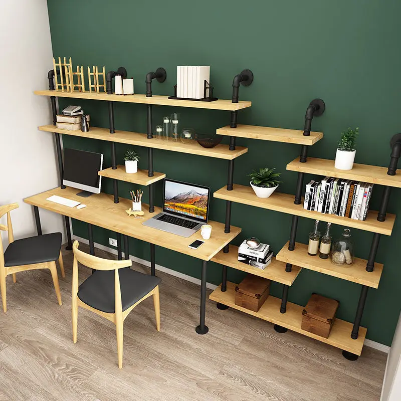 Loft bookshelf solid wood baffle water pipe industrial style desk bookshelf integrated sofa rear shelf
Loft bookshelf solid wood baffle water pipe industrial style desk bookshelf integrated sofa rear shelf