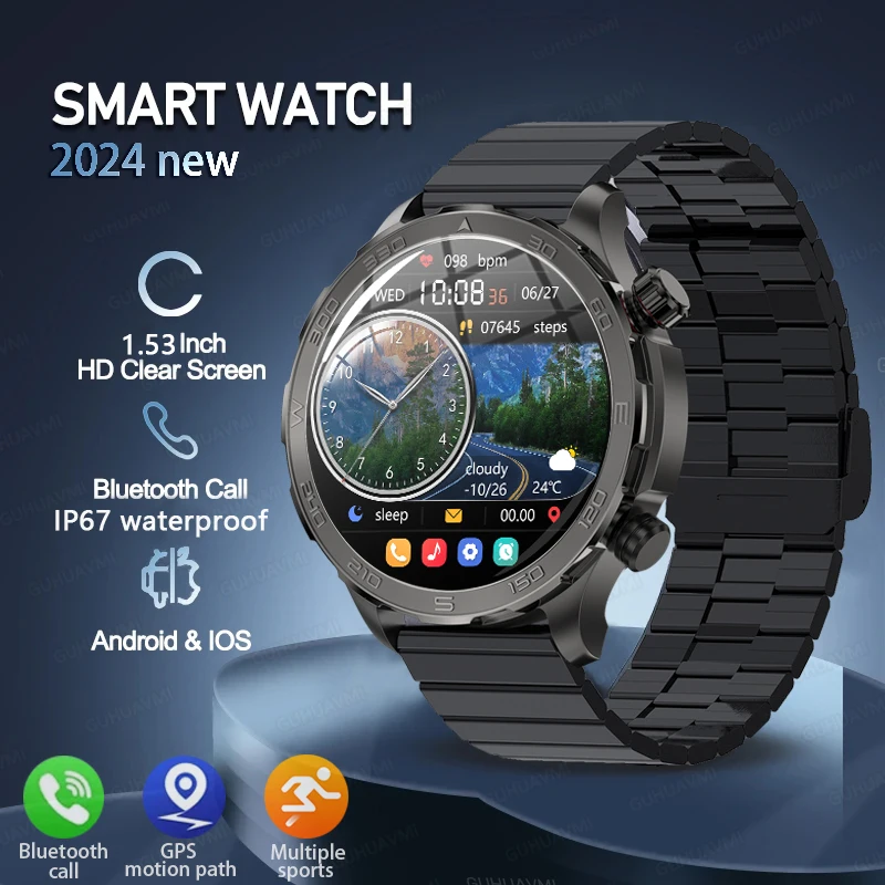Мужские Смарт-часы Huawei, многофункциональные спортивные часы с Bluetooth и вызовом, водозащита IP67, сенсорный экран 2024 дюйма, 1,53
Мужские Смарт-часы Huawei, многофункциональные спортивные часы с Bluetooth и вызовом, водозащита IP67, сенсорный экран 2024 дюйма, 1,53