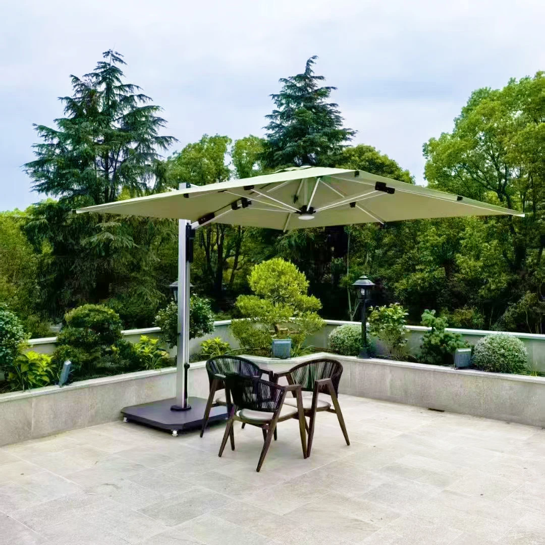 Luxury UV Waterproof Aluminum 3m Restaurant Sun Large Led Heavy Duty Custom Garden Solar Power Outdoor Patio Cantilever Umbrella
Luxury UV Waterproof Aluminum 3m Restaurant Sun Large Led Heavy Duty Custom Garden Solar Power Outdoor Patio Cantilever Umbrella