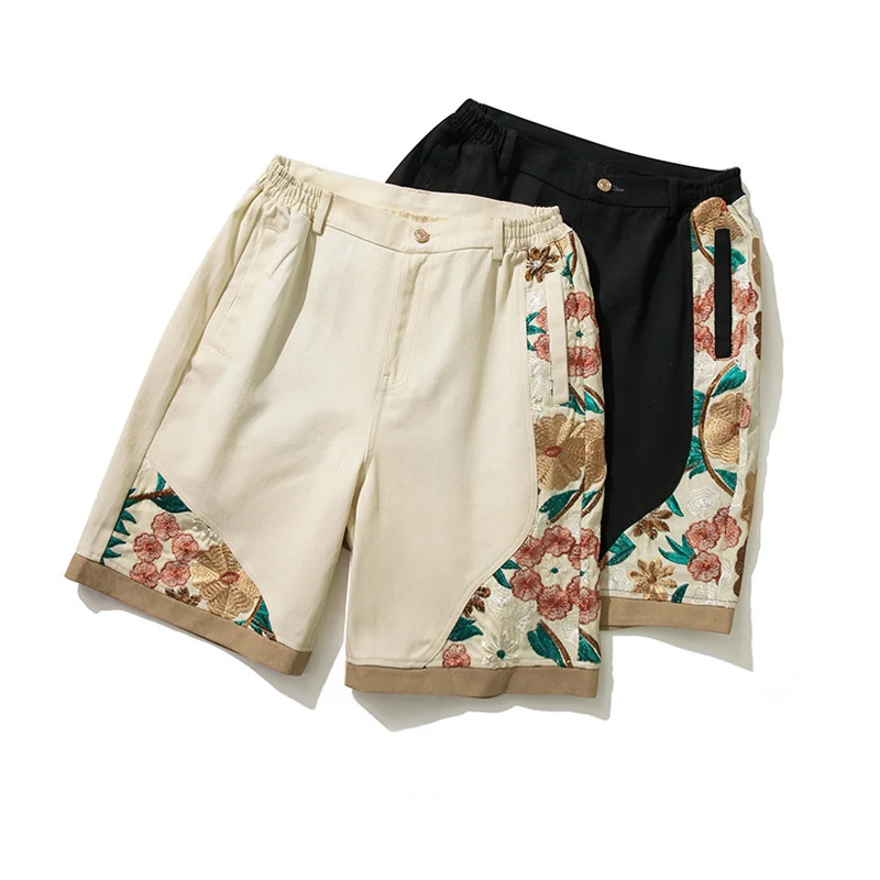 Chinese Style Plus Size Loose Embroidery Shorts Summer Straight Casual Five-Point Pants Men Clothing Patchwork Beach Shorts
Chinese Style Plus Size Loose Embroidery Shorts Summer Straight Casual Five-Point Pants Men Clothing Patchwork Beach Shorts
