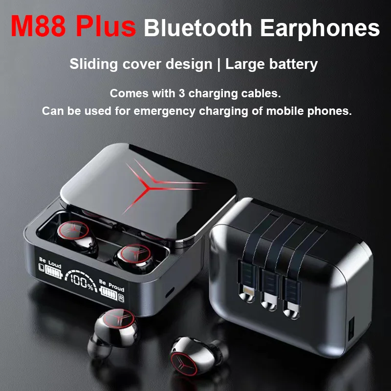 Bluetooth Earphones Wireless Bluetooth Headphones and Emergency Power Case With 3 Charging Cables For Airpods/Xiaomi/Airpods Max
Bluetooth Earphones Wireless Bluetooth Headphones and Emergency Power Case With 3 Charging Cables For Airpods/Xiaomi/Airpods Max