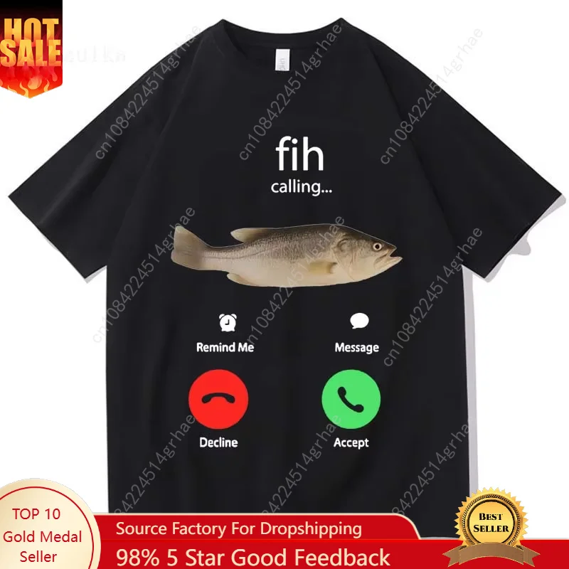 Fih Calling Remind Me Message Decline Accept Phone Call Fish T-shirts Funny Fishman Outfit T-shirt Men Women Cotton Casual Tees
Fih Calling Remind Me Message Decline Accept Phone Call Fish T-shirts Funny Fishman Outfit T-shirt Men Women Cotton Casual Tees