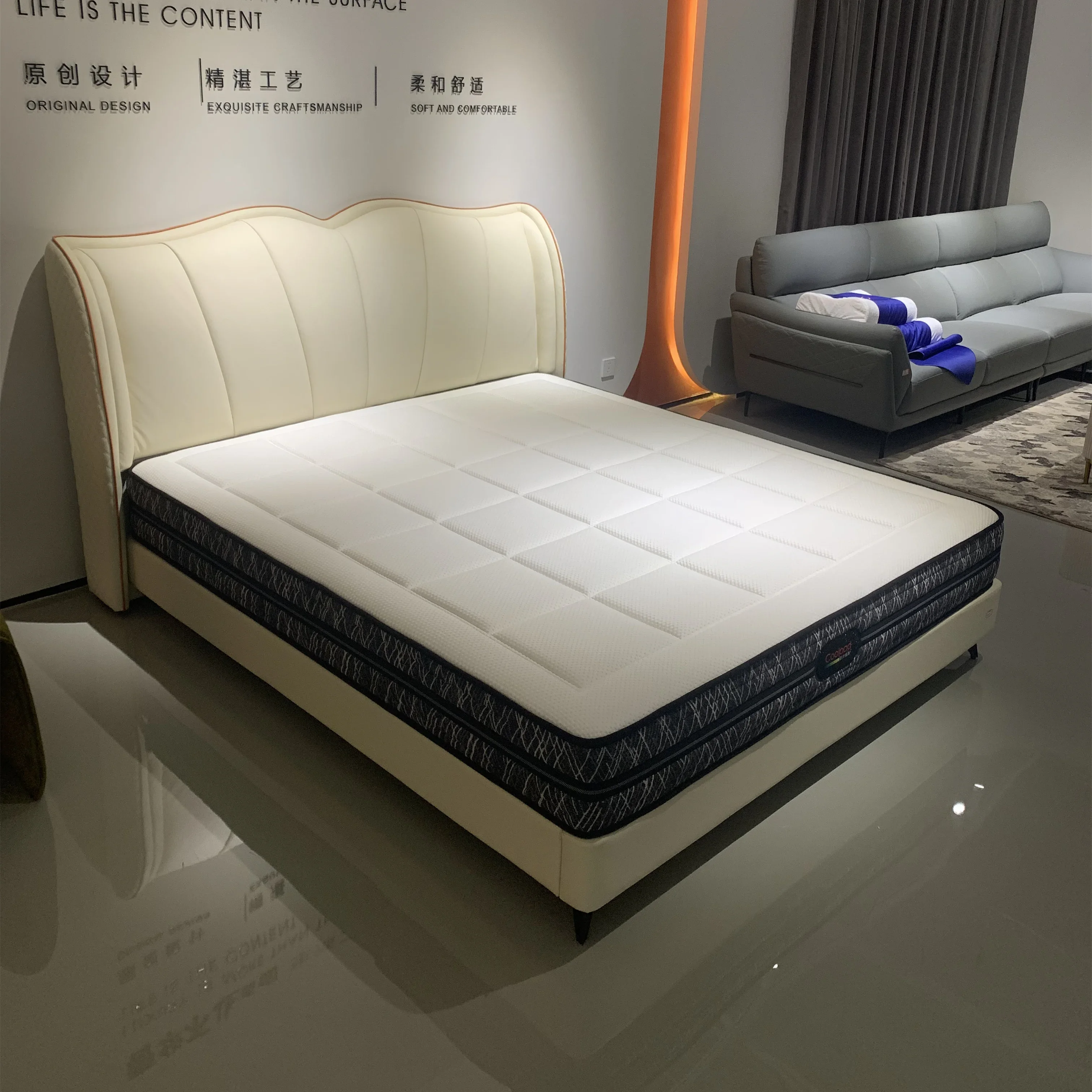 Double bed beech row skeleton leather soft bag solid wood bed High Quality
Double bed beech row skeleton leather soft bag solid wood bed High Quality