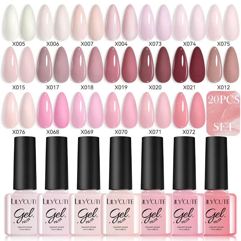 LILYCUTE 7 мл 20/40/60 шт. Набор гель-лаков для ногтей UV LED Soak Off Гель-лак телесного цвета с розовым блеском Гель-лак для ногтей Маникюрный набор для дизайна ногтей
LILYCUTE 7 мл 20/40/60 шт. Набор гель-лаков для ногтей UV LED Soak Off Гель-лак телесного цвета с розовым блеском Гель-лак для ногтей Маникюрный набор для дизайна ногтей