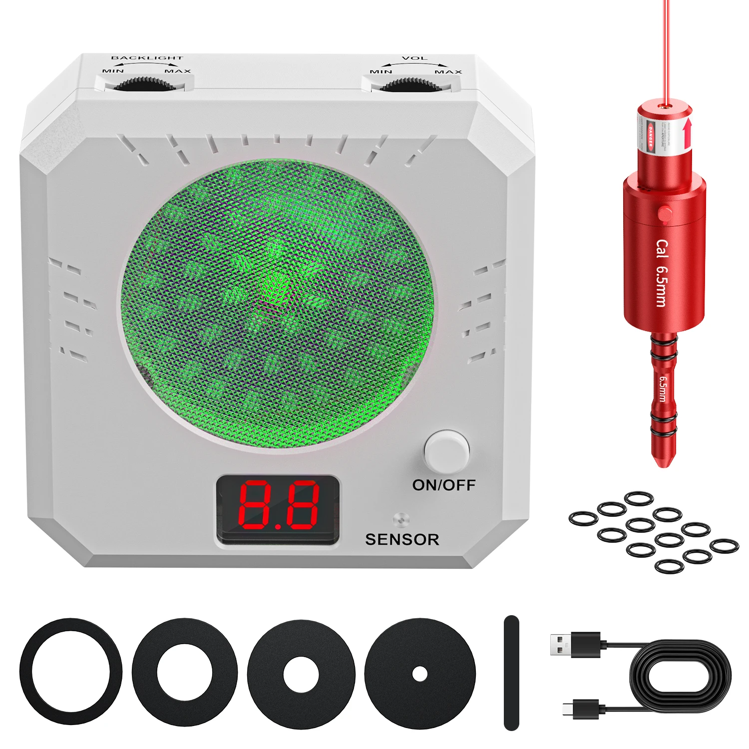 6.5mm Dual-Purpose Dry Fire Laser Trainer Set: 5-level rechargeable IR target for safe, portable dry-fire training.
6.5mm Dual-Purpose Dry Fire Laser Trainer Set: 5-level rechargeable IR target for safe, portable dry-fire training.