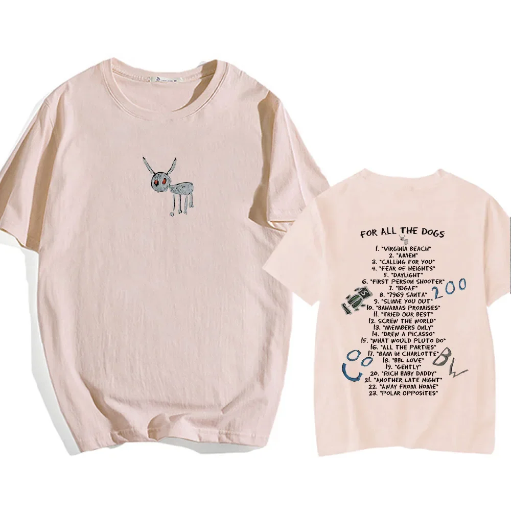 Album Drakes for All The Dogs T Shirts Short Sleeve Men/Women Tee-shirt Cotton High Quality Soft T-shirts Casual Male Streetwear
Album Drakes for All The Dogs T Shirts Short Sleeve Men/Women Tee-shirt Cotton High Quality Soft T-shirts Casual Male Streetwear