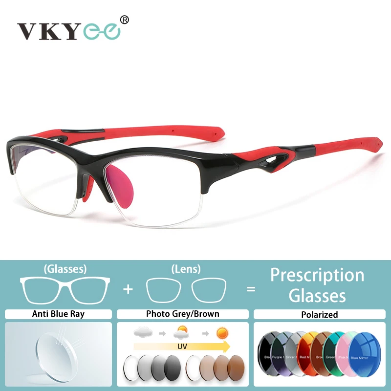 VKYEE Simple Sports Frames Men's Half-rim TR90 Eyeglasses Photochromic Progressive Multifocal Customizable Prescription DM18021
VKYEE Simple Sports Frames Men's Half-rim TR90 Eyeglasses Photochromic Progressive Multifocal Customizable Prescription DM18021