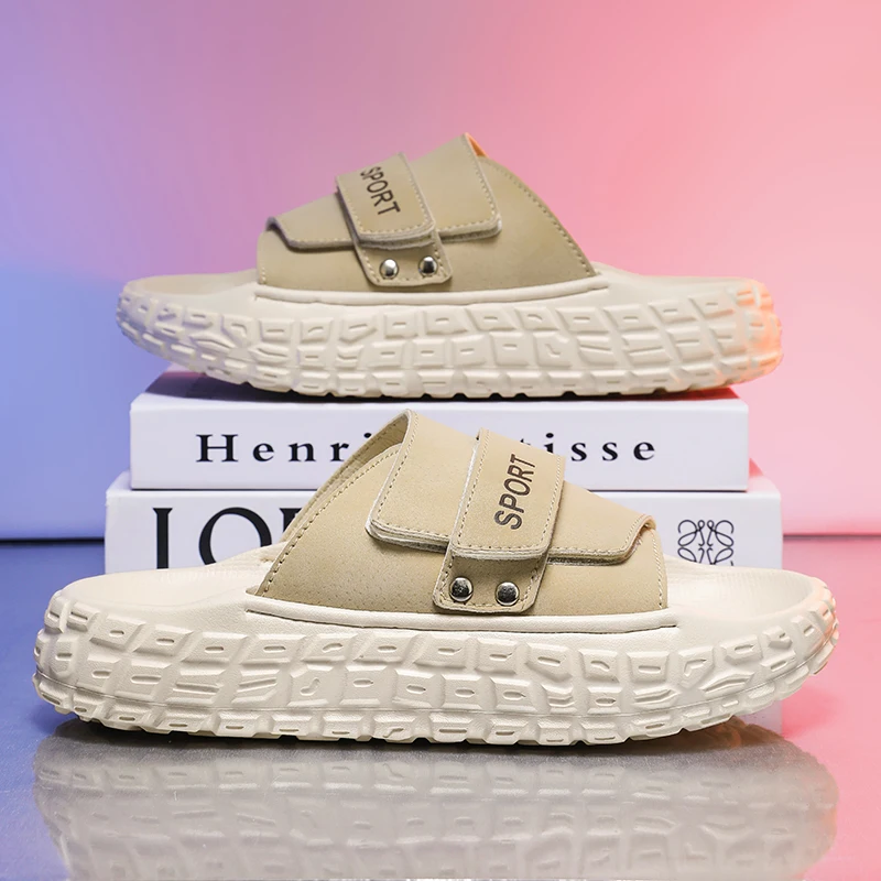 Мужские тапочки, сандалии на плоской подошве, пляжная обувь с толстой подошвой, мягкая и удобная, износостойкая, модная, нескользящая, для дома и улицы
Мужские тапочки, сандалии на плоской подошве, пляжная обувь с толстой подошвой, мягкая и удобная, износостойкая, модная, нескользящая, для дома и улицы