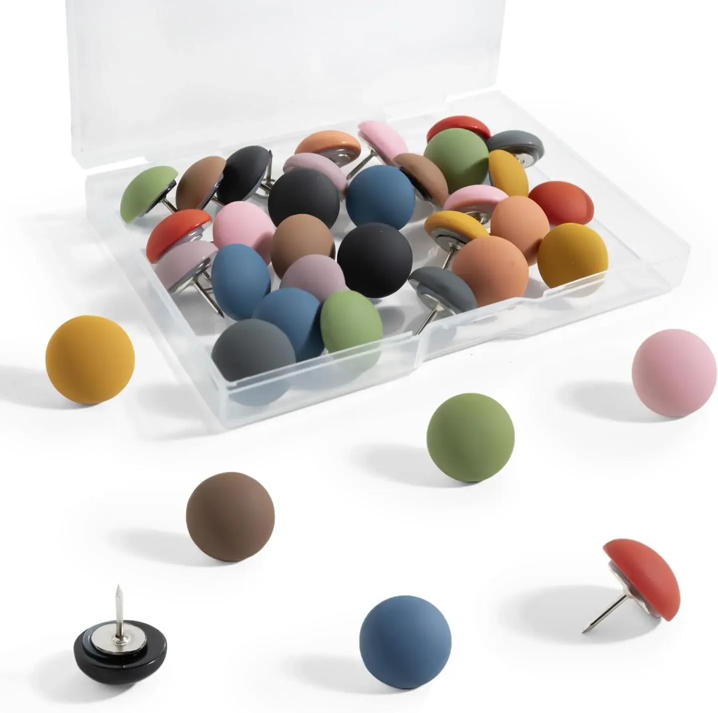 30 Colorful Push Pins For Bulletin Boards, 10 Matte Shades, Durable Tacks For Home Office Decor
30 Colorful Push Pins For Bulletin Boards, 10 Matte Shades, Durable Tacks For Home Office Decor
