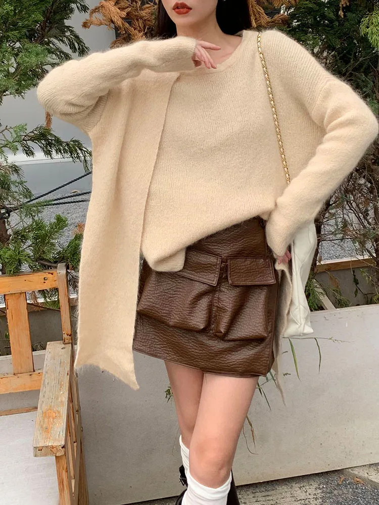 LAMBO Kid Mohair Angora Goat Lamb Hair Tiers Knot Sweater Women's Premium Knitwear Woolen Autumn Faion 2023
LAMBO Kid Mohair Angora Goat Lamb Hair Tiers Knot Sweater Women's Premium Knitwear Woolen Autumn Faion 2023