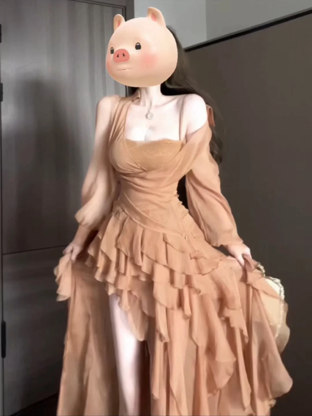 Keni plus Size Pure Desire Asymmetrical Neckline Chiffon Top Set Women Spring Summer Slightly Plump Design Sense Midi Skirt
Keni plus Size Pure Desire Asymmetrical Neckline Chiffon Top Set Women Spring Summer Slightly Plump Design Sense Midi Skirt